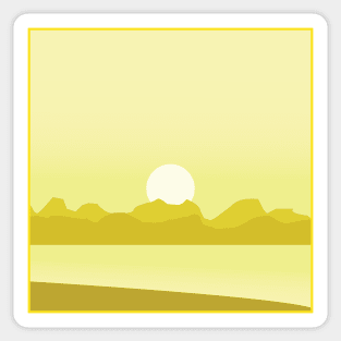 Sunset view cute illustration Sticker